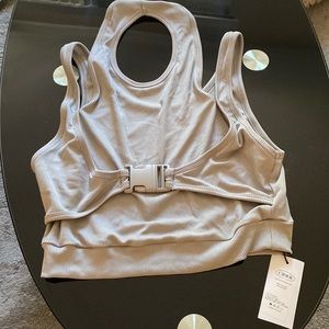 Light grey crop tank